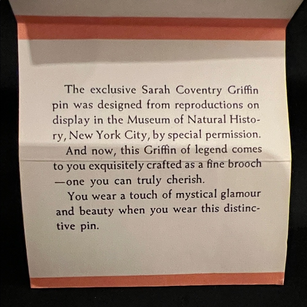 Sarah Coventry Silver Griffin Pin with Multicolor Gems - Picture 6 of 8